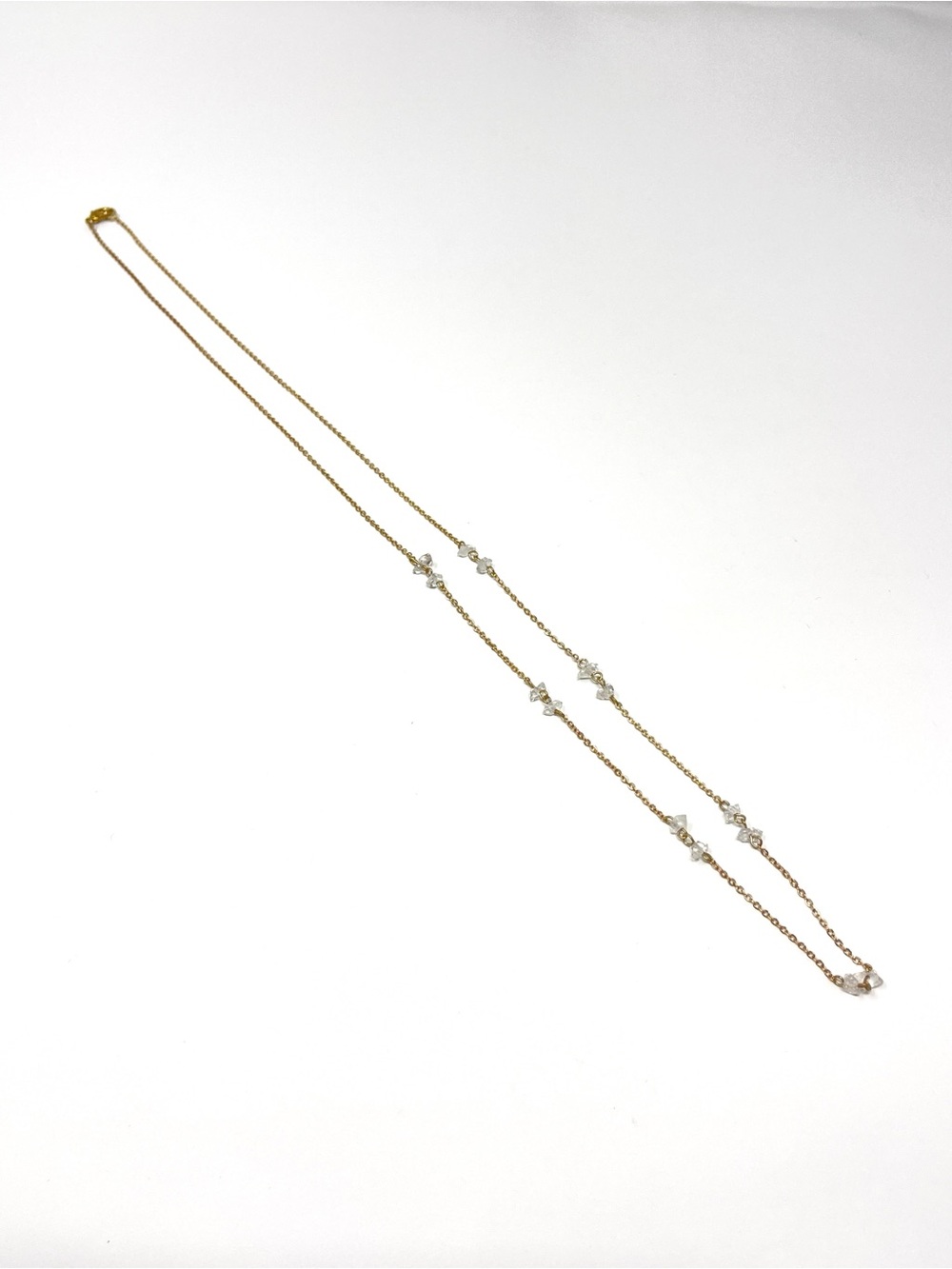 New Anthropologie Gold Crystal Necklace